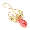 Electroplated Synthetic Non-magnetic Hematite & Teardrop Glass Big Pendants PALLOY-JF02961-4