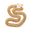 304 Stainless Steel Ring Link Chain Necklaces for Women Men NJEW-S443-01G-2