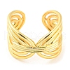 Brass Hollow Oval Open Cuff Rings RJEW-Q781-12G-2