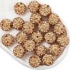 Round Polymer Clay Czech Glass Rhinestone Beads RB-D289-8mm-362-1