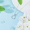 FIBLOOM 1Pcs Stainless Steel Teardrop Pendant Necklace NJEW-FI0001-59B-4