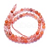 Natural South Red Agate Beads Strands G-K310-C03-6mm-01-2
