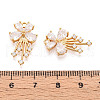 Brass Micro Pave Cubic Zirconia Pendants KK-N263-50G-3