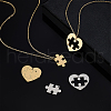 Unicraftale 8 Sets 2 Colors Ion Plating(IP) 304 Stainless Steel Split Pendants STAS-UN0055-50-2