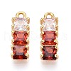 Brass Micro Pave Cubic Zirconia Charms KK-N263-95A-G-1