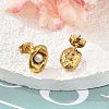304 Stainless Steel Stud Earrings EJEW-S246-06G-3