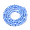 Electroplate Opaque Solid Color Glass Beads Strands EGLA-A044-P1mm-L17-2