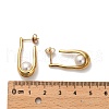 U-Shaped Plastic Imitation Pearl Stud Earrings EJEW-P316-17G-2