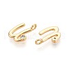 Brass Micro Pave Cubic Zirconia Charms KK-N263-97G-U-2