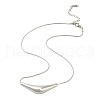 304 Stainless Steel Arc-shaped Pendant Necklaces for Women NJEW-A049-01P-2