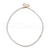 3mm Faceted Round Natural Citrine Beaded Necklaces for Women NJEW-JN05079-01-4