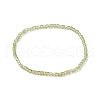 Natural Peridot Cube Beaded Stretch Bracelet for Women BJEW-JB08975-05-1
