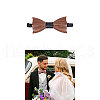 CHGCRAFT 1Pc Wood Bow Ties for Bridegroom AJEW-CA0004-59A-7