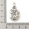 Brass Micro Pave Clear Cubic Zirconia Pendants KK-B099-01P-C-3