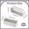 Stainless Steel Loop Keepers STAS-WH0031-42-2