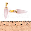 Natural Rose Quartz Pendants G-N345-01C-3