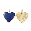 Brass Enamel Pendants KK-P204-14G-D-2