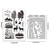Globleland 1 Sheet Custom Forest PVC Plastic Clear Stamps DIY-GL0004-109-6