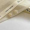 Bright Shell Pearl Flower Stud Earrings WA5207-1