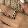 Stainless Steel Micro Pave Clear Cubic Zirconia Stacking Finger Rings FS-WGF4BA8-02-2