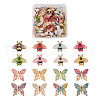  Transparent Acrylic Pendants TACR-TA0001-07-1