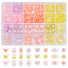 ARRICRAFT 180pcs 24 Style Frosted Acrylic Beads TACR-AR0001-23-1