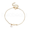 2Pcs 2 Colors Brass Cable Chain Bracelets BJEW-JB11598-3