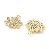 Brass Micro Pave Clear Cubic Zirconia Pendants ZIRC-P120-10G-2
