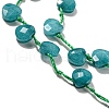 Synthetic Turquoise Dyed Beads Strands G-F513-02A-01-3