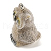 Flocking Resin Cute Pendants RESI-L043-02P-03-2