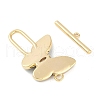 Brass Micro Pave Clear Cubic Zirconia Toggle Clasps KK-K391-21G-01-3
