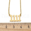 304 Stainless Steel Number 11:11 Pendant Necklaces NJEW-NH0002-01G-04-3