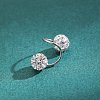 Round Beaded Alloy Crystal Rhinestone Stud Earrings FS-WG37A38-02-3