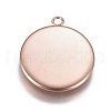 Ion Plating(IP) 304 Stainless Steel Pendant Cabochon Settings STAS-G127-13-16mm-RG-2