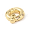 Brass Micro Pave Clear Cubic Zirconia Pendant KK-Z046-01G-Q-2
