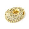 Rack Plating Brass Clear Cubic Zirconia Pendants KK-S378-01G-O-2