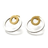 Ion Plating(IP) 304 Stainless Steel Stud Ring Stud Earrings EJEW-C118-02D-2