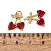 Brass Micro Pave Cubic Zirconia Pendants KK-S525-03G-3