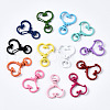 Spray Painted Eco-Friendly Alloy Swivel Snap Hooks Clasps X-PALLOY-T080-17-NR-2