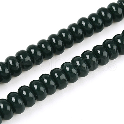Opaque Spray Painted Glass Beads GLAA-ZX008-8mm-18X-1