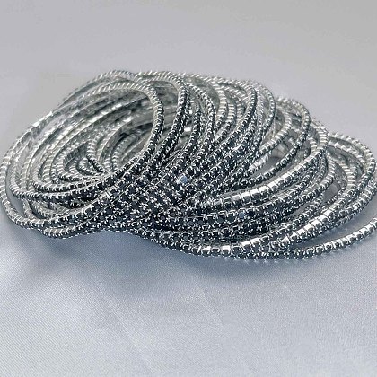 Brass Rhinestone Tennis Bracelets WG6EB7A-07-1