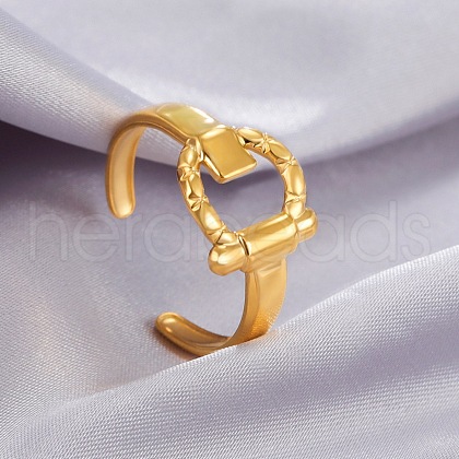 304 Stainless Steel Open Cuff Rings RJEW-H213-03G-1