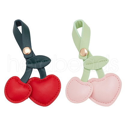  2Pcs 2 Colors PU Leather Pendant Decorations FIND-NB0005-31-1