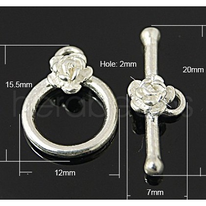 925 Sterling Silver Toggle Clasps STER-A008-55-1