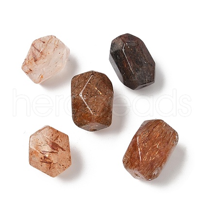 Natural Gold Black Rutilated Quartz Beads G-D307-A02-1
