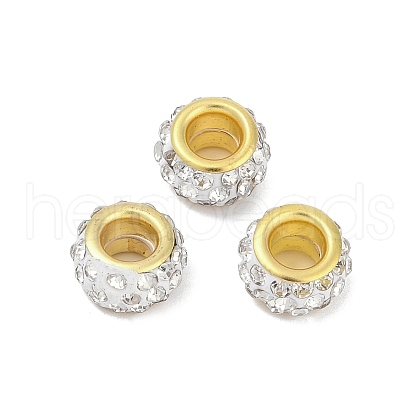 Alloy Rhinestone Clay Pave Beads ALRI-D300-04G-08-1