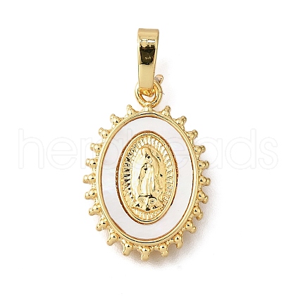 Brass Shell Pendants KK-D328-01G-A-1
