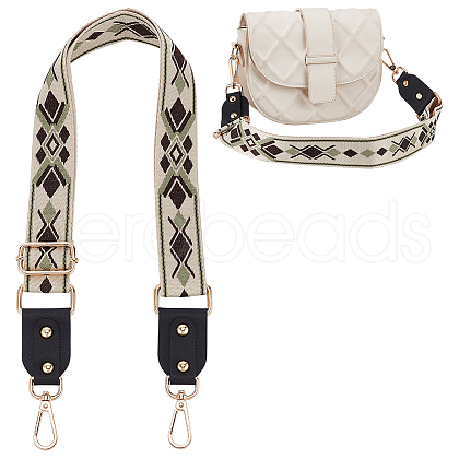 Bohemian Style Rhombus Pattern Cloth Wide Bag Handles FIND-WH0136-51B-1