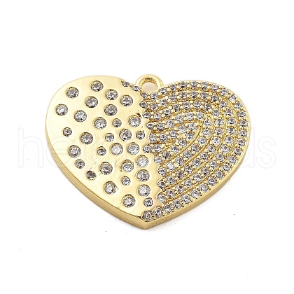 Brass Micro Pave Cubic Zirconia Pendant KK-L228-27G-1