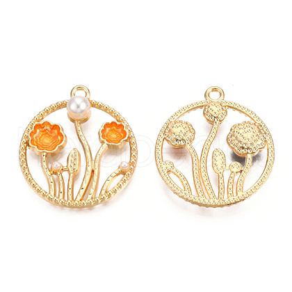 Alloy Enamel Pendants ENAM-S126-012C-RS-1